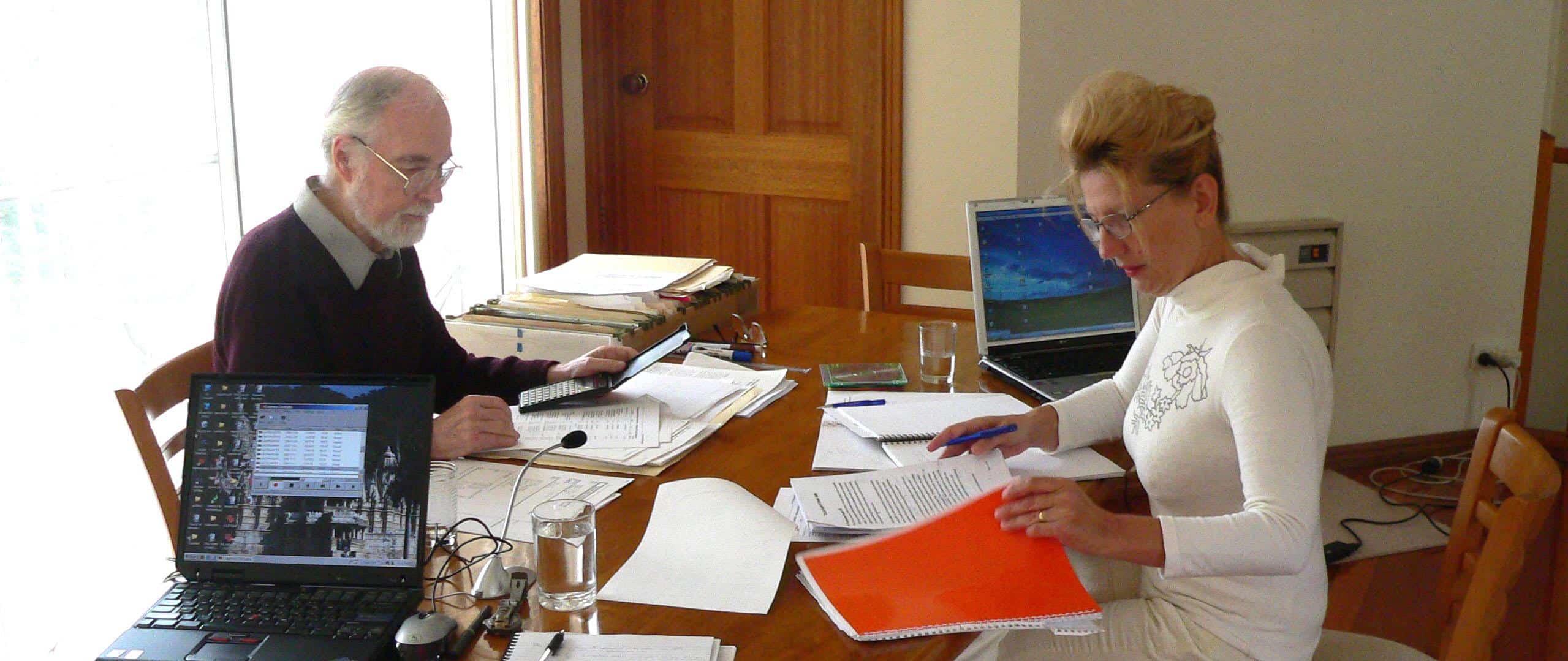 Charles Berner et Biljana Percinkova travaillant sur le paradigme Lila, novembre 2006, sept mois avant sa mort