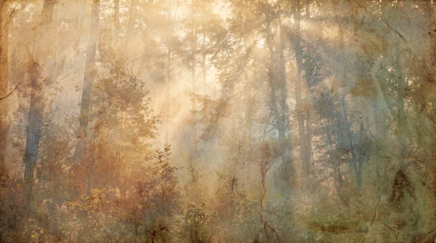 Éveil spirituel et symptômes : une lumière qui perce le brouillard dans une forêt à l'aube