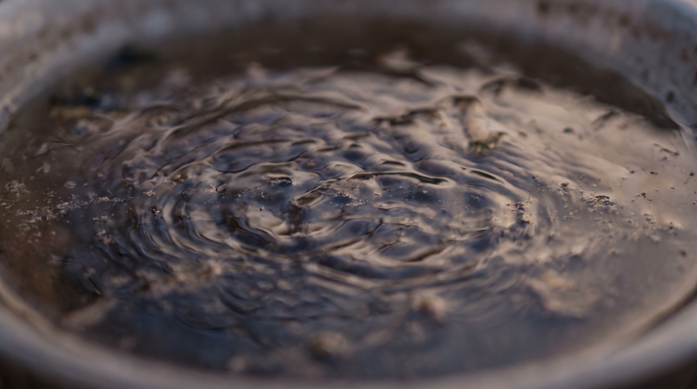 Hypervigilance : la surface d'une eau sombre agitée de fines ondes, comme si le moindre souffle la faisait frémir