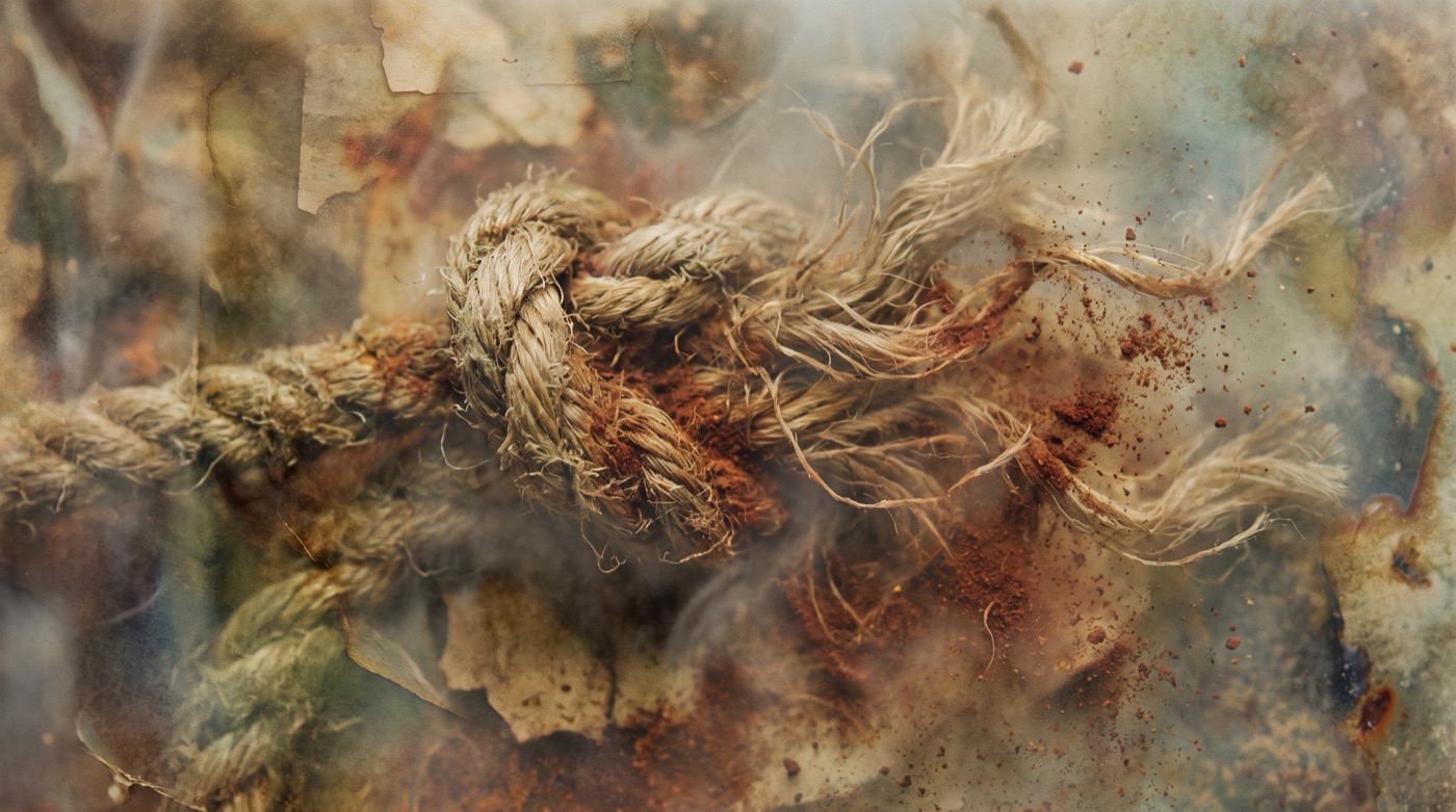 Pourquoi on n'arrive pas à lâcher prise : un nœud de corde qui se défait en fibres